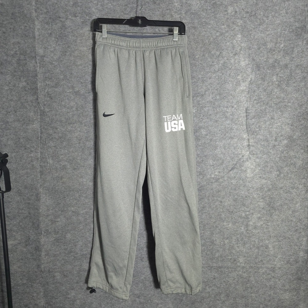 Nike Team USA Pants Mens Small Gray Therma-FIT Joggers Fleece Training 15741